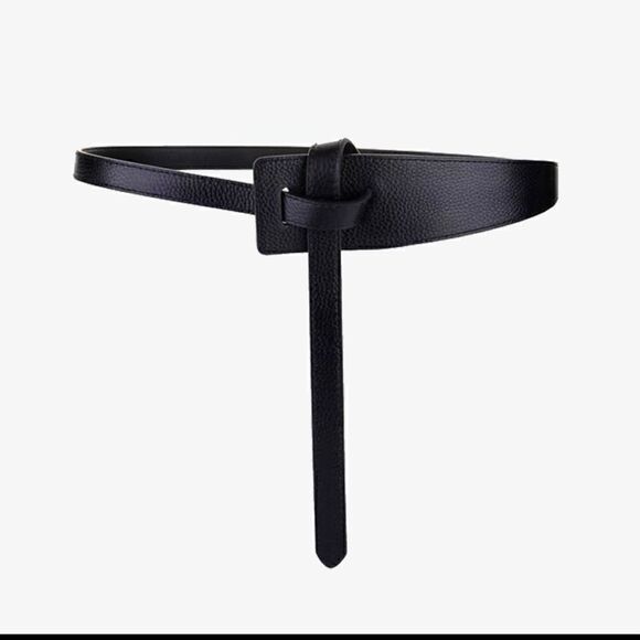 New Fashion Refined Black Pebble Leather Belt main image 7